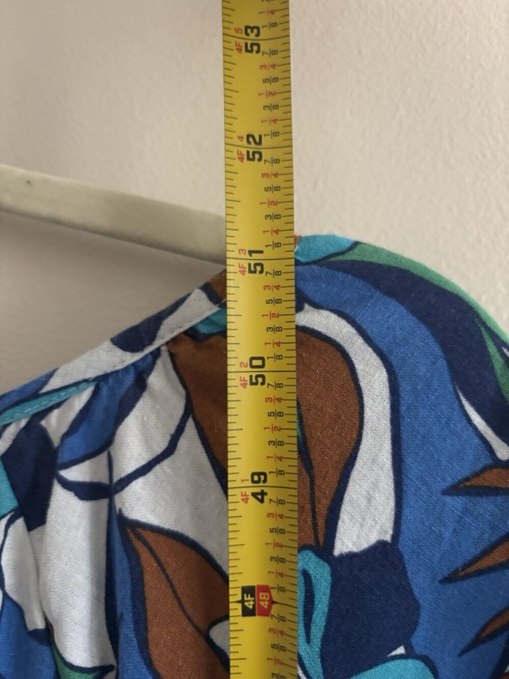 C&C California Linen Blend Maxi Dress Tropical Print Fit And Flare Large Coastal - Picture 12 of 14